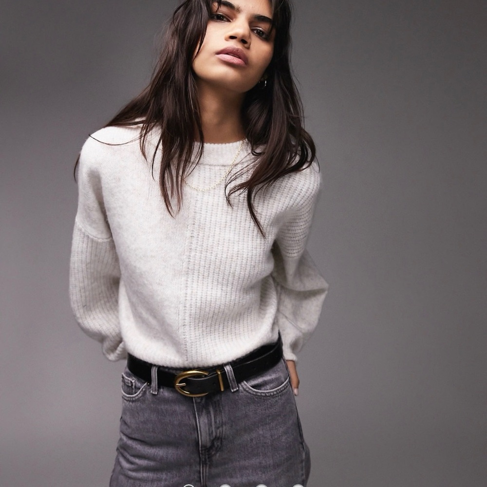Topshop Knitted Crop Sweater